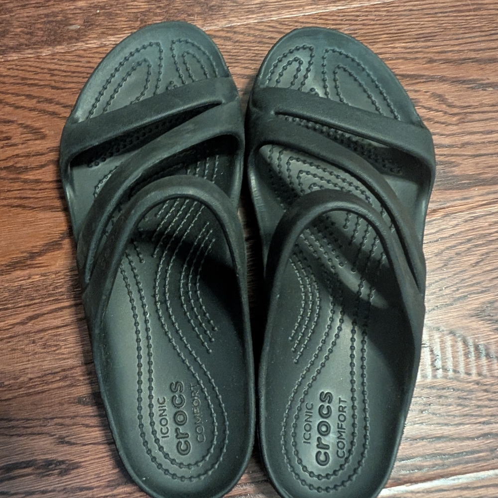 Black Crocs Comfort Sandals